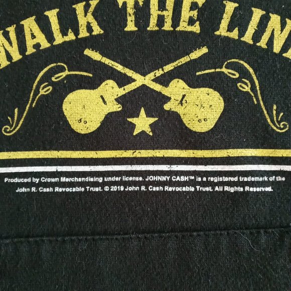 Awesome Johnny Cash "Walk the line" black hoodie - Picture 4 of 7